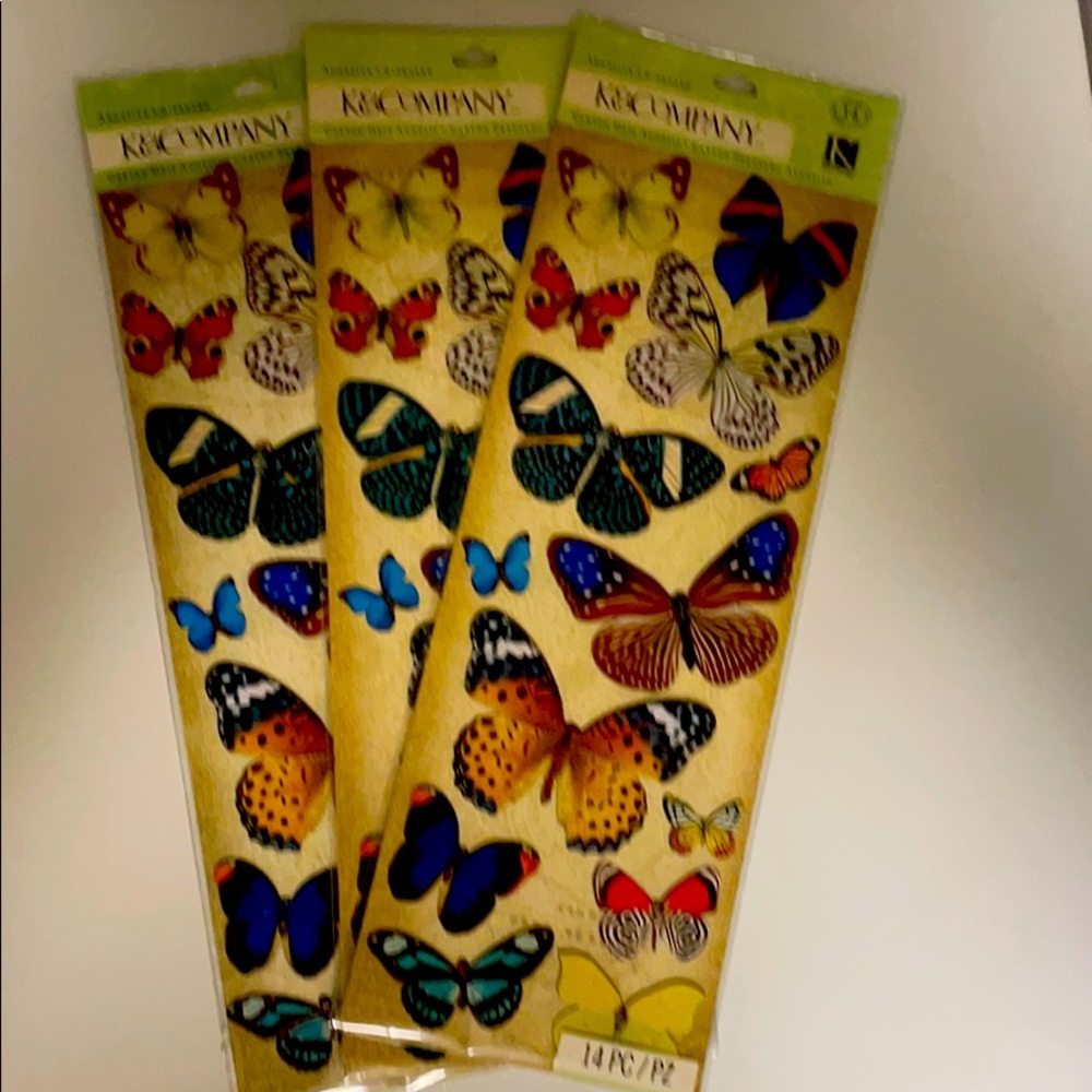 Butterfly cardboard stickers!